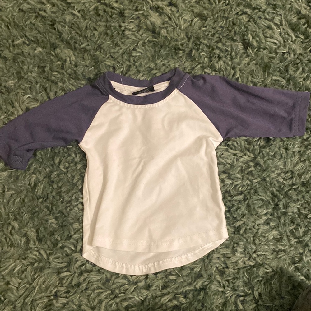 Little bipsy navy baseball tee